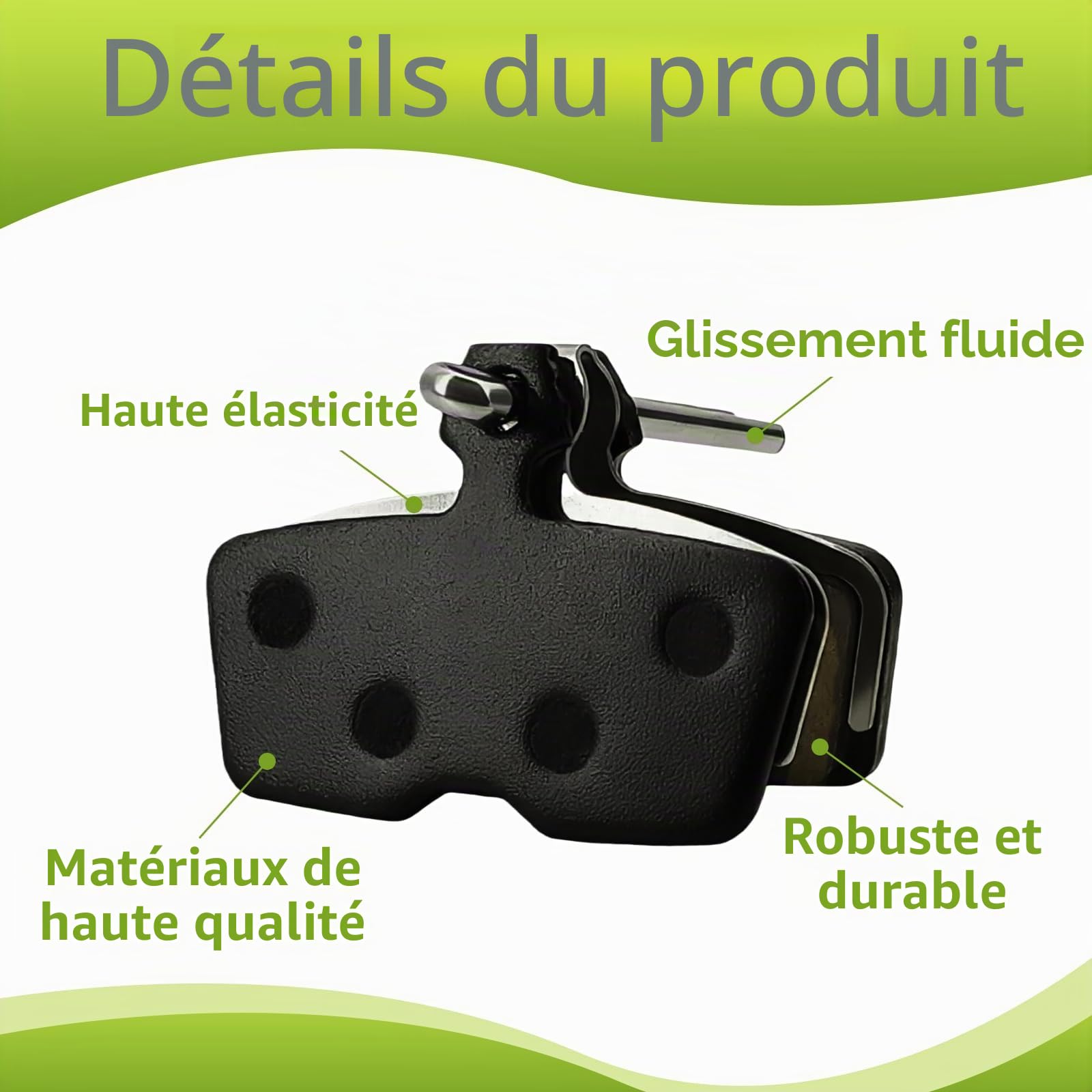 pour SRAM DB8 Plaquettes de frein Frein à disque - Plaquettes de frein pour vélo pour SRAM Code R, Guide RE, G2 RE Plaquettes de frein pour vélo avec plaque d'ajustement, Montage simple, Robuste