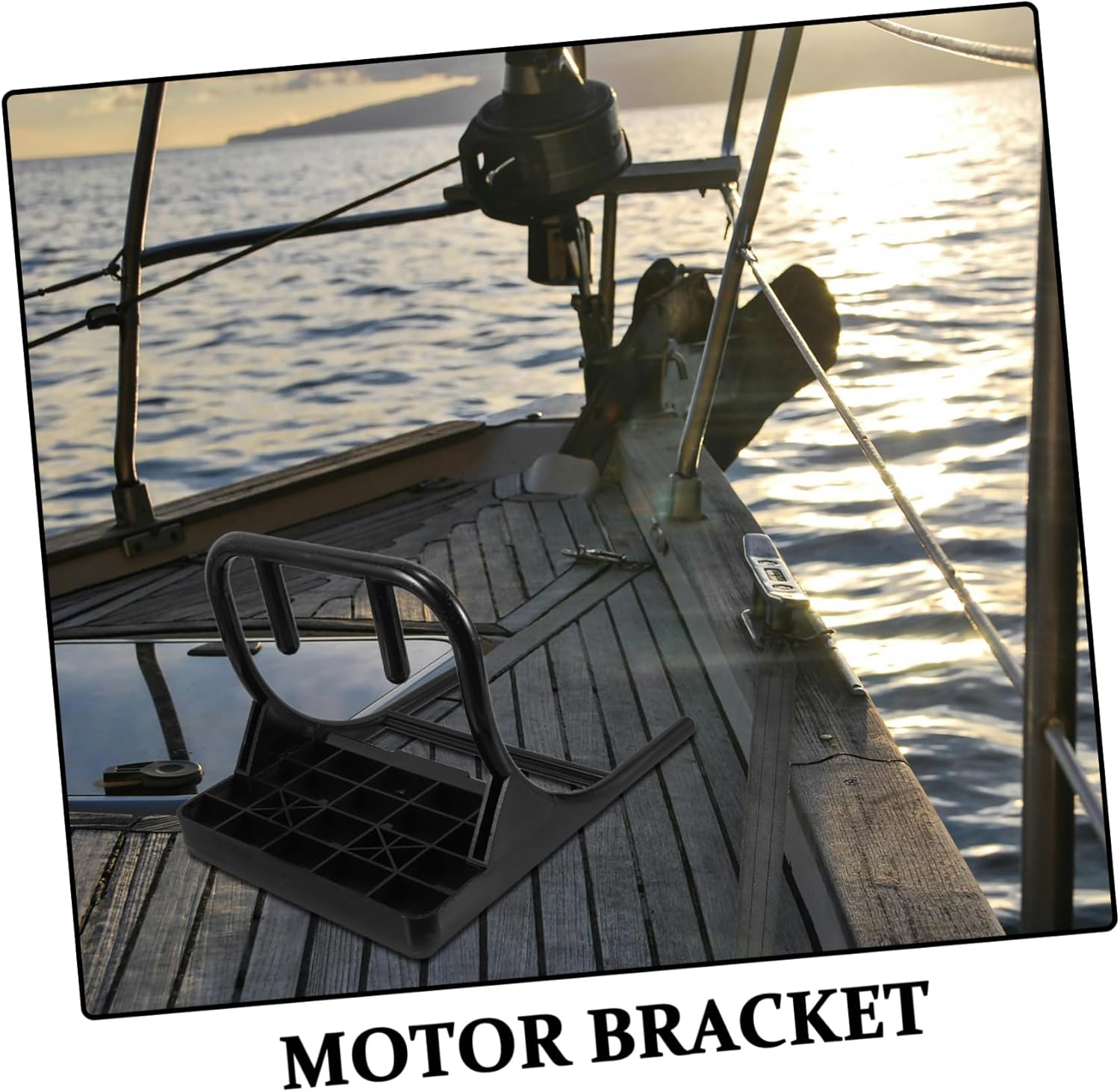 Yardwe Inflatable Boat Motor Mount Holder Kayak Engine Bracket for Canoe and Fishing Secure Support for Outdoor Water Activities