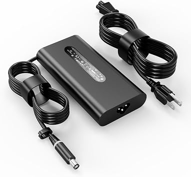 GaN 240W 19.5V 12.31A Slim AC Charger Fit for Dell Alienware M15 R7 X16 X17 R2 X15 R2 M17 R5 Precision 7670 7680 7770 7780 LA240PM200 HA240PM200 DA240PM200 Laptop Supply Power Adapter Cord