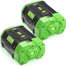 2Packs 7500mAh High Capacity Replacement for EGO 56V Lithium-ion Battery Compatible with EGO 56 Volt 7.5Ah Battery BA2800T BA4200T BA1400 BA5600T LB6504 LB5804 LB6500 LB4800 Power Tools(Green)