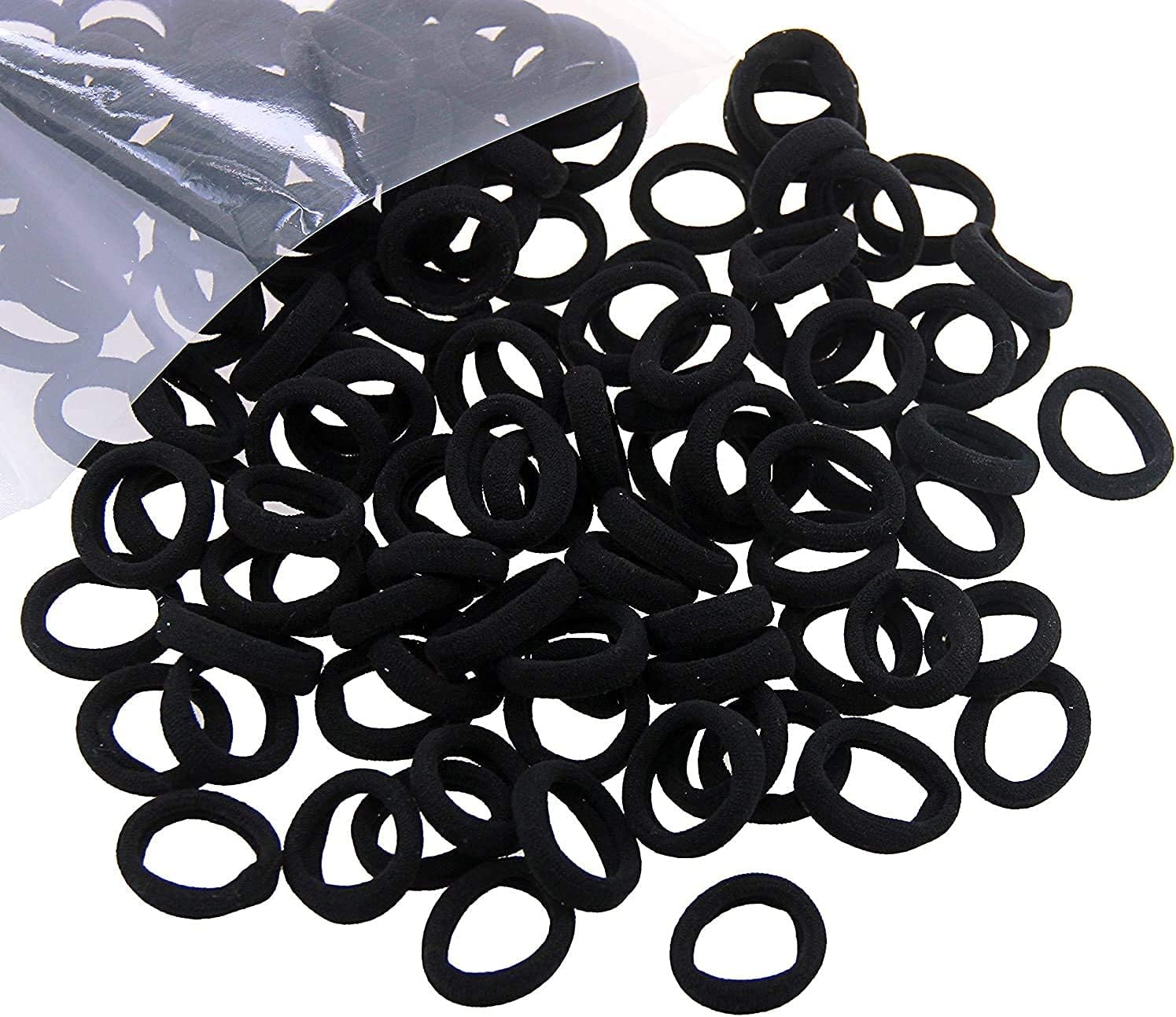 Aliza Small Rubber Bands Hair Ties Ponytail Holders for Girls Multicolour and Black for School Kids Baby Girls