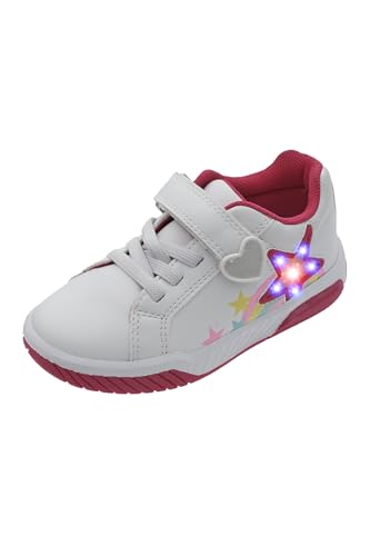 Chicco, Zapatos con Luces Niño y Niña, Zapatillas con Luces de Colores en la Suela, con Cordones Elásticos y Cierre Ajustable, Zapatos para Niñas y Niños, Diseñado en Italia