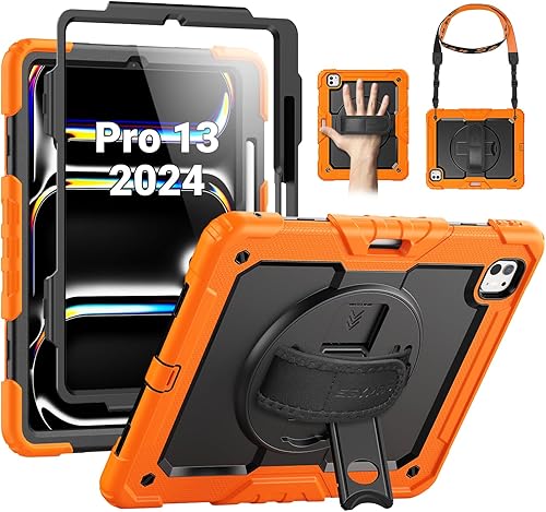 Miniatura 117 de SEYMAC Funda para iPad de 9ª/8ª/7ª generación de 10.2" 2021-2019, funda protectora resistente a prueba de golpes con protector de pantalla, soporte
