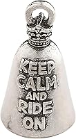 Vista 56 de Guardian Bell Good Luck Bell w/Keyring & Black Velvet Bag Motorcycle Bell Lead-Free Pewter Made in USA