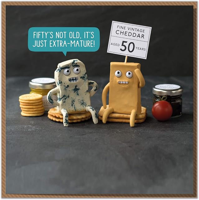 Fifty's Not Old, It's Just Extra-Mature! Funny Cheesy 50th Birthday Card