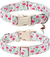 Vista 35 de DOGWONG Collar de perro Airtag de algodón y cáñamo, collar resistente para perros con soporte para Airtag, collares verdes para perros pequeños