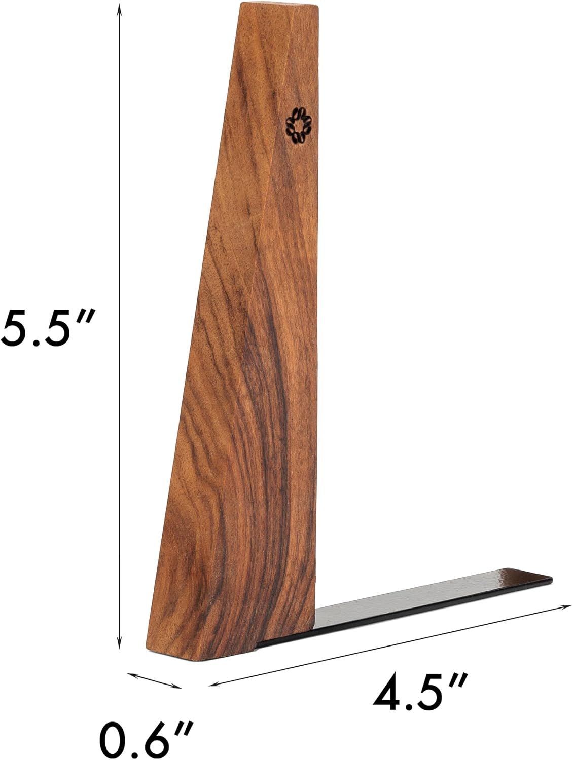 TILISMA Wooden Bookends with Metal Base | Slick, Smart Design