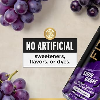 FITAID Creatine Recovery Drink, Sour Grape, 12 fl oz (24-Pack)