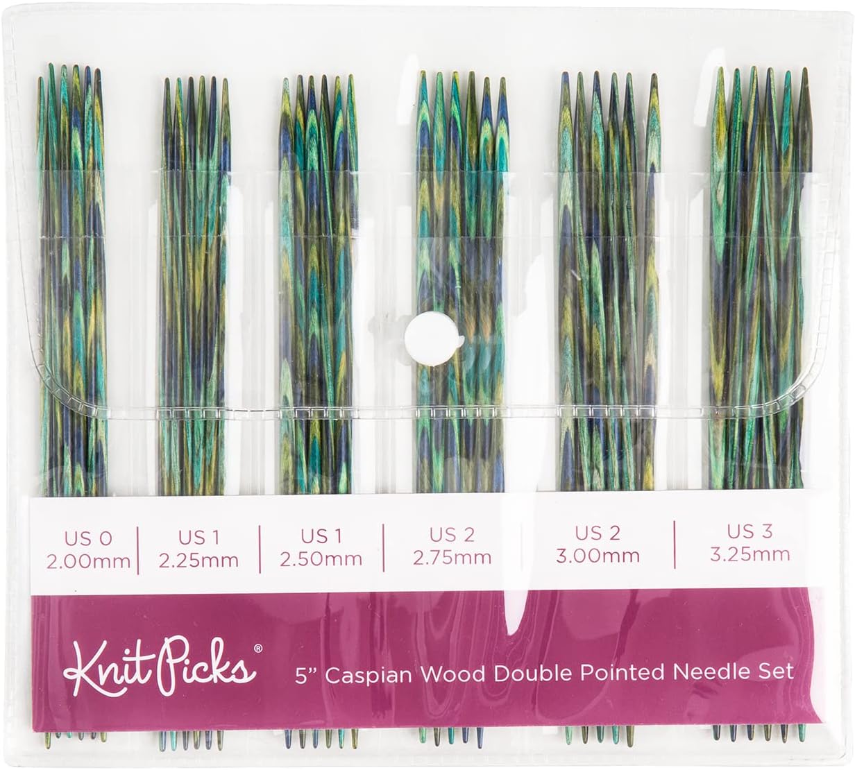 Knit Picks Double Pointed Wood Knitting Needle Set (Caspian 5")