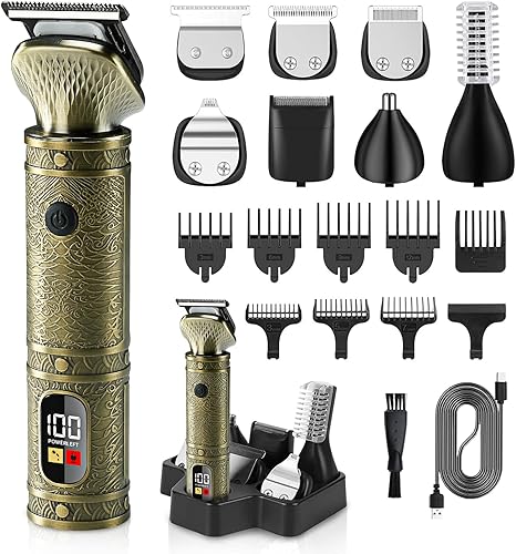 Cortadora de pelo inalámbrica para hombre, cortadora de pelo para cortar el cabello, recortadora eléctrica de barba para hombres, herramientas de