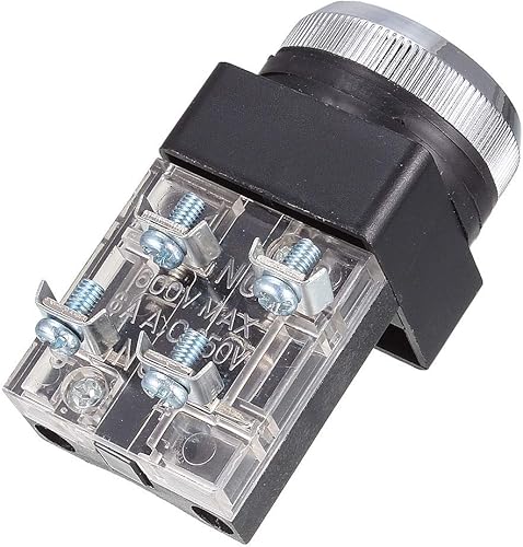 Miniatura 2 de uxcell 2 unids AC 250V 6A parada de emergencia DPST interruptor de botón 1NO 1NC