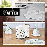 Vista 5 de Servilletero para mesa – Dispensador de servilletas vertical de hierro negro para servilletas de papel, dispensador de servilletas para cocina