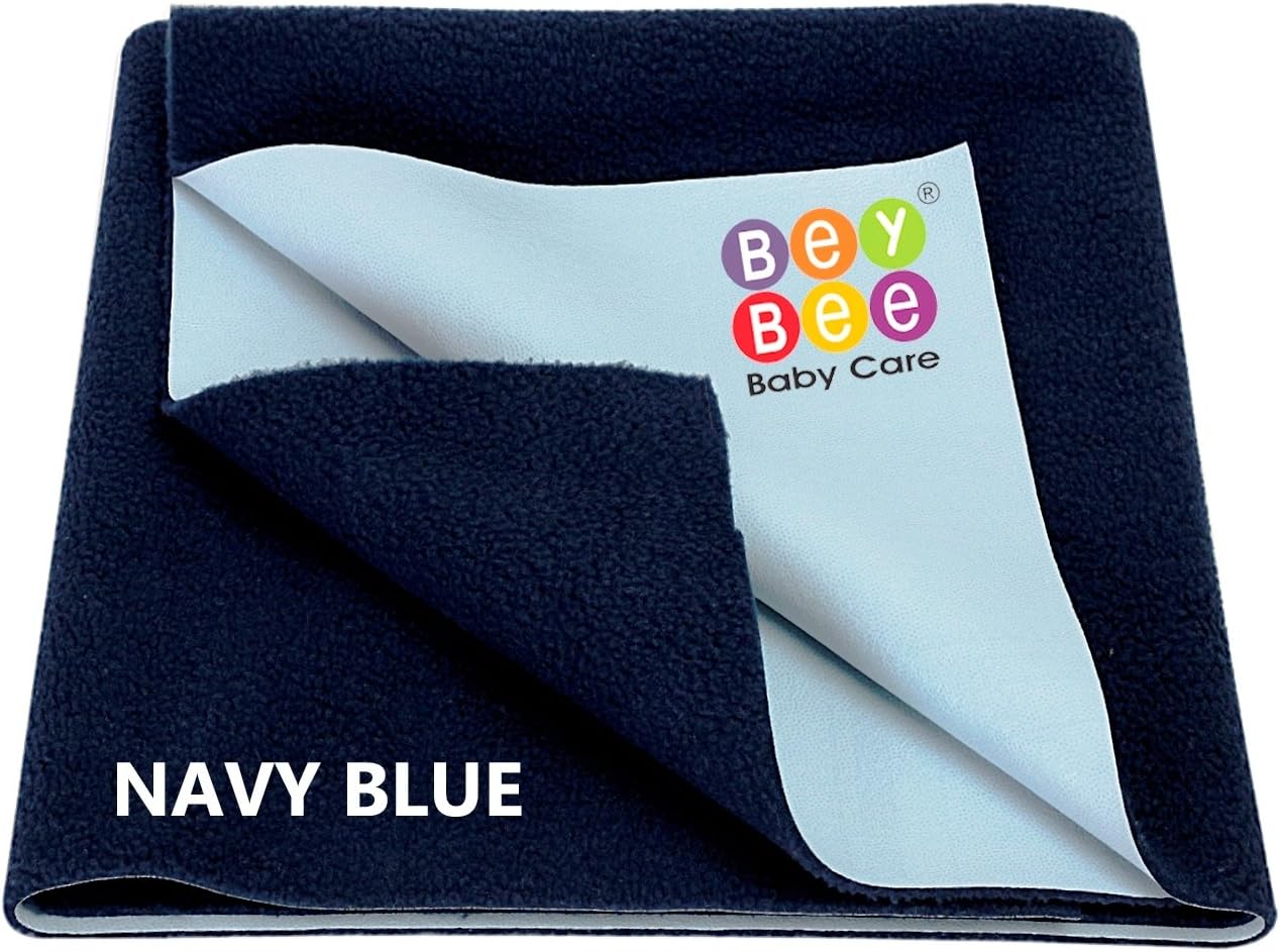 BeyBeeJust Dry Waterproof Double Bed Protector - X-Large, Dark Blue