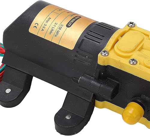 Miniatura 9 de Bomba de diafragma eléctrica, sensor de presión de baja corriente de 12 V, autocebante, alta velocidad de rotación, 100 PSI para yates, caravanas,
