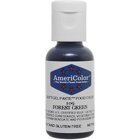 AmeriColor, Forest Green.75 Ounce Bottle, Soft Gel Paste Food Color