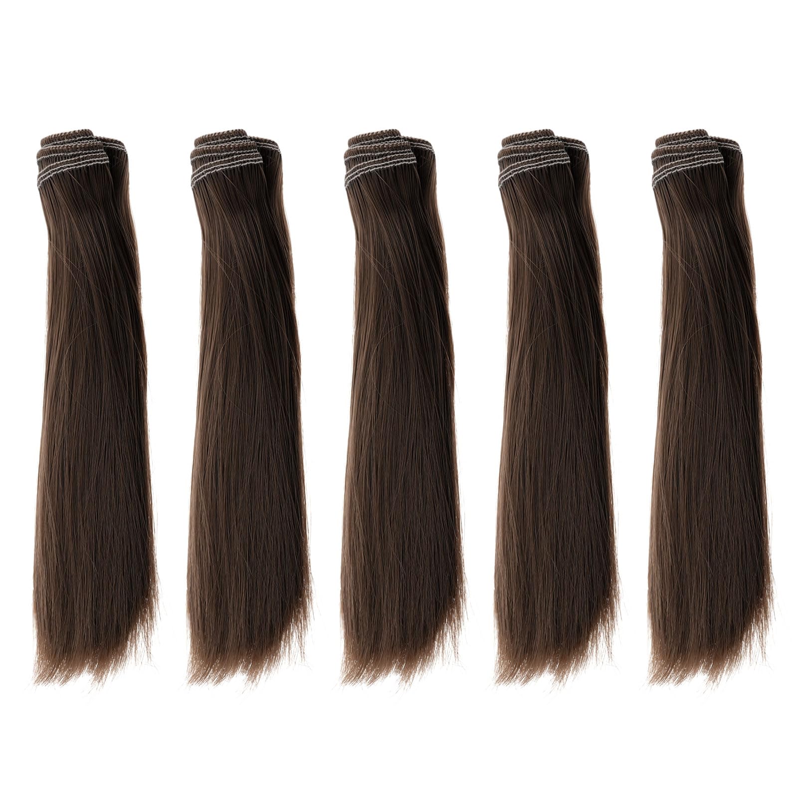 PATIKIL 15CM Deep Chestnut Silk Straight Wig