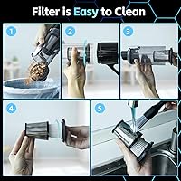 Vista 6 de Aspiradora de Coche 9kpa/30mins Mini Ligera de Alta Potencia Portátil de Mano Inalámbrica Pro, Pequeño Extractor Recargable con Gel Limpiador