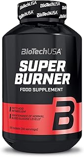 BioTechUSA Super Burner Bezkofeinowy suplement diety w postaci tabletek z L-karnityną, CLA, HCA, wyciągiem z zielonej herbaty, inuliną, aminokwasami, 120 tabletek