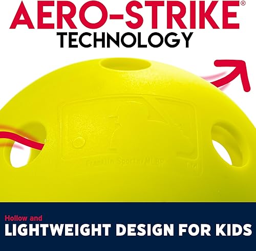 Miniatura 6 de Franklin Sports Bolas de plástico  MLB  Incluye 6 pelotas para práctica de bateo o juego de béisbol en el patio trasero  Pelotas de repuesto  Tamaño