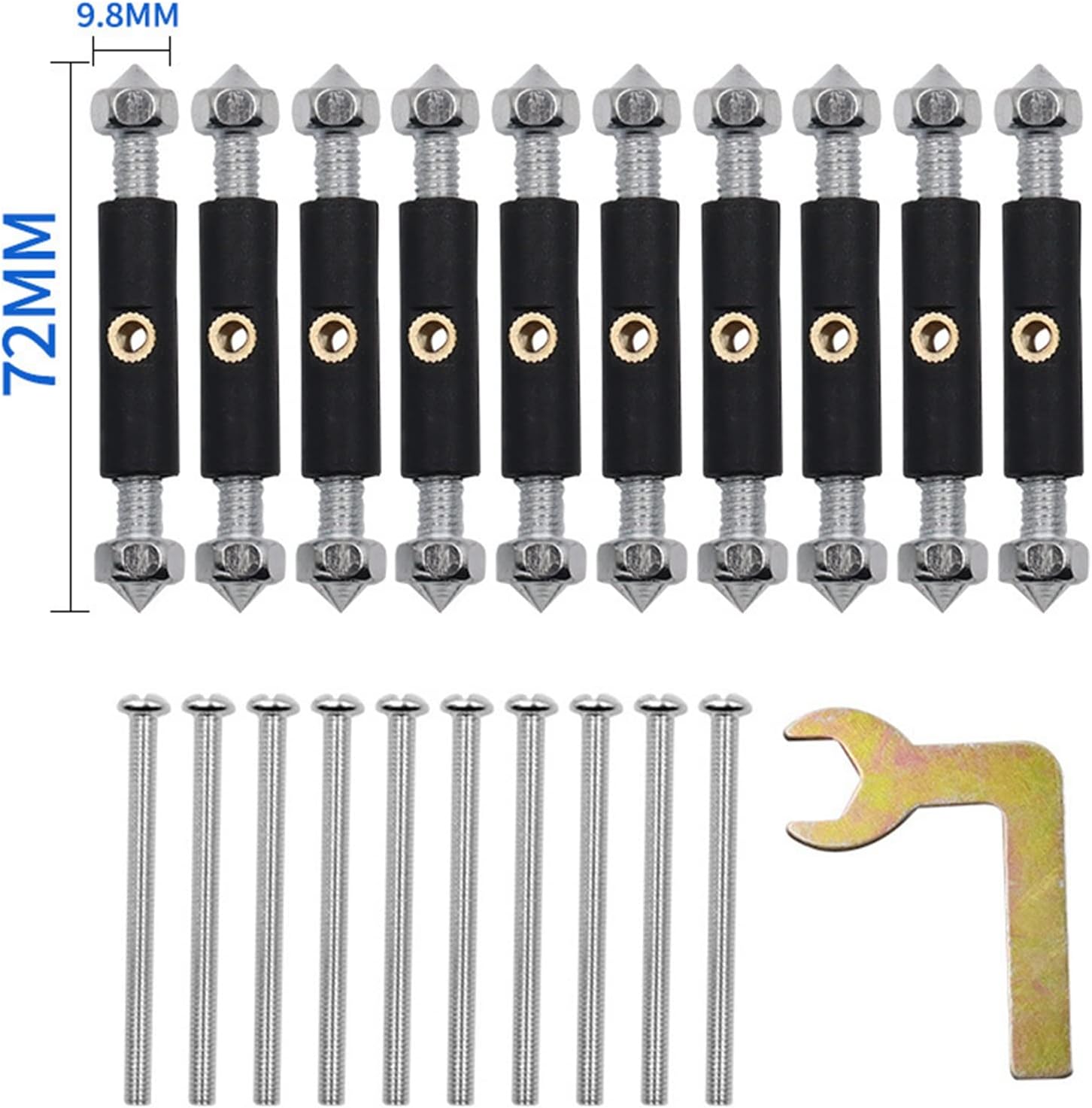 Cassette Screws Support Rod Kit Rust Resistant Repair Device for Wall Switch 86 Round