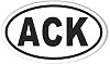 ACK Nantucket Oval Bumper Sticker
