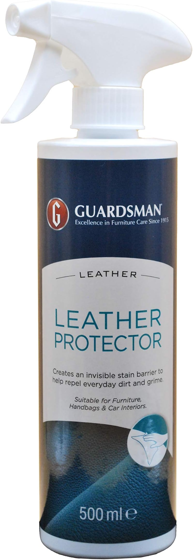 Guardsman Water Based Leather Protect & Preserve Trigger Spray, 500ml - Repels Dirt and Grime for Long Term Protection, Protecting Leather Furniture, Leather Apparel, Auto Interiors, Purse & Handbag