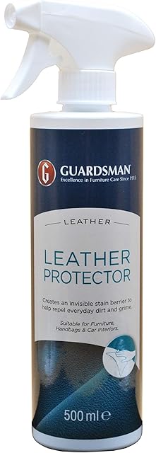 Guardsman Protect & Preserve for Leather - 500 ml - Long-Term Protection - Repel Everyday Dirt and Grime  Use on Leather Furniture, Shoes, Leather Apparel, Car Interiors, Handbag and More
