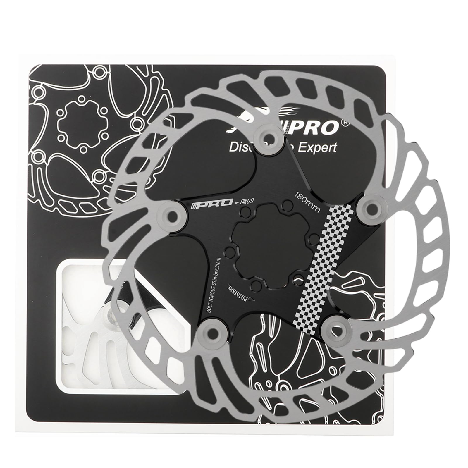 Disco de freno de bicicleta 160 mm 180 mm 203 mm disco de freno de bicicleta rotor de freno flotante adecuado para bicicletas de carretera, bicicletas de montaña, MTB, BMX (Negro, 203mm)