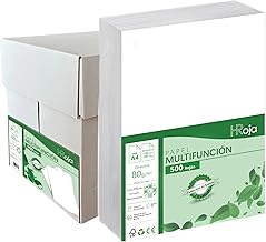 Paper A4 White 80 g - 2500 Sheets - A4 Multifunction Sheets for Printers and Photographers - Made in Spain - Paper for Daily and Professional Use Ideal for Office, Home and School