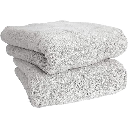 Amazon Amazon限定ブランド Sensui Jun Organic 上質超長綿 日本製 バスタオル 2枚セット 瞬間吸水 抗菌防臭 速乾 高級綿 甘撚り 大阪泉州タオル オーガニック フォググレー バスタオル ホーム キッチン オンライン通販