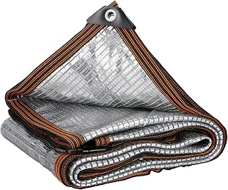 Silber Alufolie Sonnenschutznetz, 55% 65% 85% 95% Schattennetz UV-Resistant Sonnensegel, Outdoor Schattierung Netz Panels mit Ösen für Blumen, Pflanzen, Gewächshaus, Patio Lawn