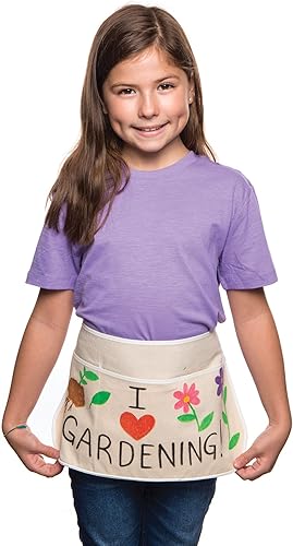 Miniatura 3 de Baker Ross AW266 - Delantal de cintura de tela, paquete de 3, accesorios de lona de tela para que los niños personalicen y pinten los tuyos en artes