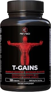 Anabolic Workout Supplement for Men & Muscle Builder for Men - Total GAINS Fadogia Agrestis and Tongkat Ali for Men, Aromatase Inhibitor, Estrogen Blocker for Men, HGH Supplements for Men, 120 Pills