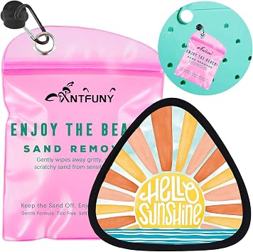 Triangle Sand Remover for Beach Cleaner Eraser Must Haves Essential for Family Women Vacation Trip Hawaii Honeymoon Gift Costa Rica Resort Rio de Janeiro Bahamas Punta Cana Waikiki Spring Trip