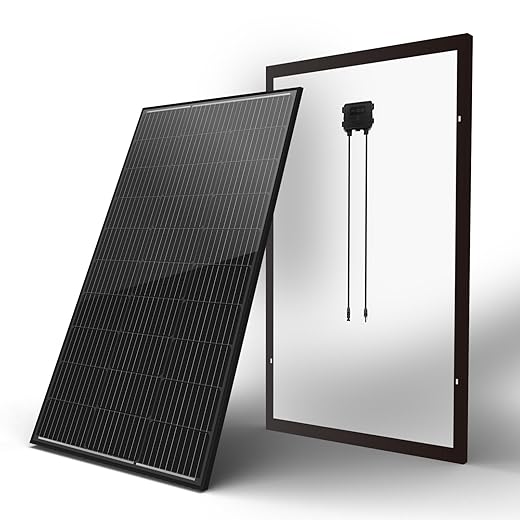 Newpowa 9bb cell 100w monocrystalline 100w 12v solar panel 100w 12v compact design high efficiency module rv marine boat off grid (100w)