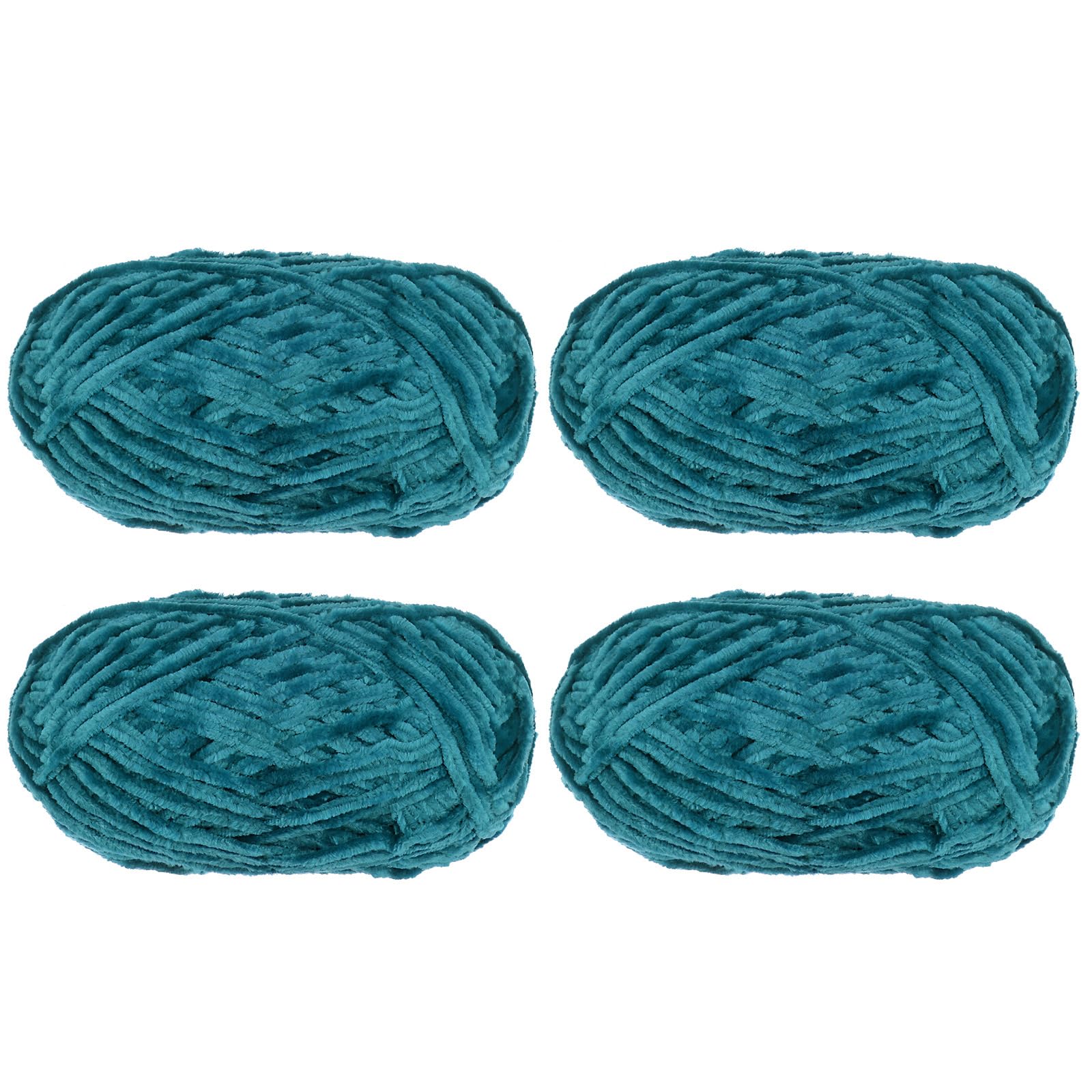 QUARKZMAN 4pz Filato di Velluto Morbido 4x100g/14.1oz 347iarde Blu-Verde