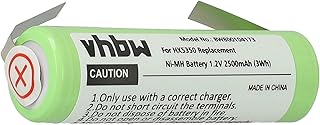 vhbw Batería Compatible con Braun 5504, 5505, 5506, 5507, 5510, 5515, 5520, 5525, 5526 (2500 mAh, 1,2 V, NiMH)