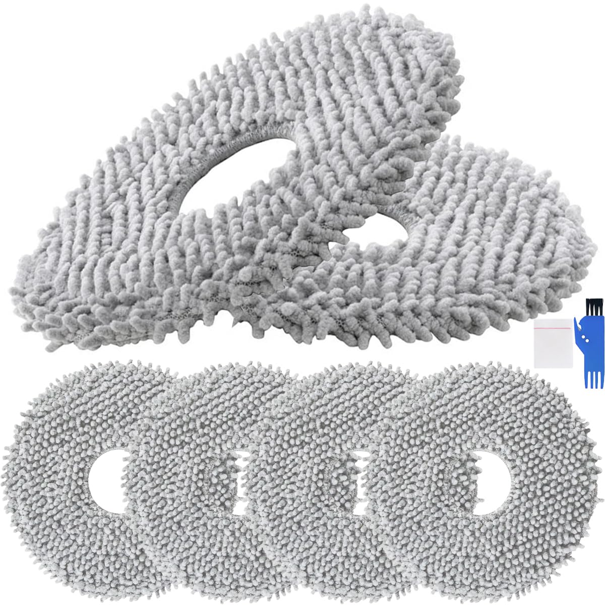 EATBALE Mop Cloth Replacement Parts for Roomba Plus 405 Combo / 505 Combo, for Dreame X40 Ultra Complete / L10s Pro Ultra Heat Robot Vacuum Cleaners Microfiber Mop Pad Accessories Kit(6 Pcs)