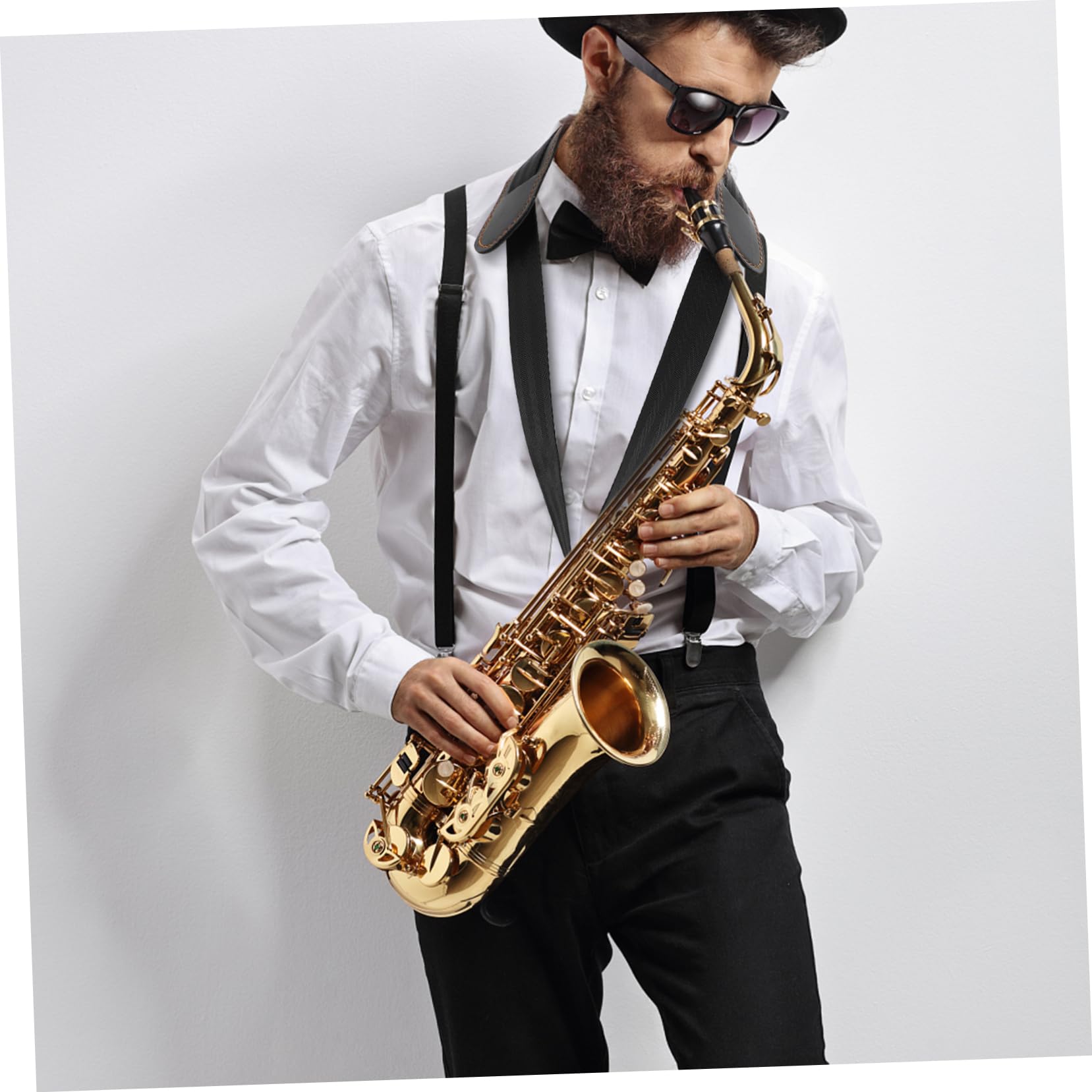 GOOHOCHY Saxophone Belt Adjustability Comfortable Harness for Players of Ages and Sizes