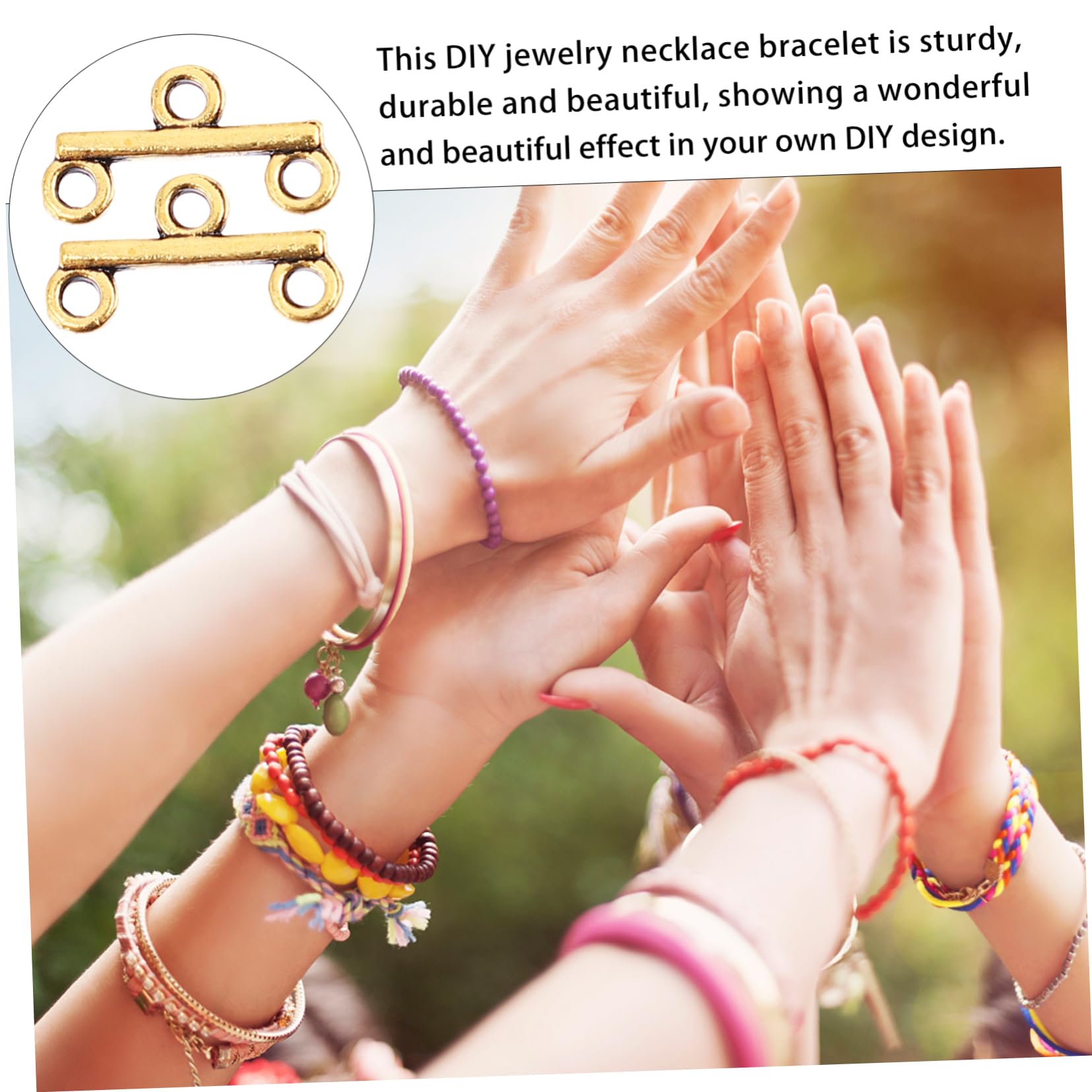 NUOBESTY 300pezzi Chiusure Per Gioielli Connettori Per Collane e Bracciali Accessori Fai Da Te Per Creazioni Artigianali
