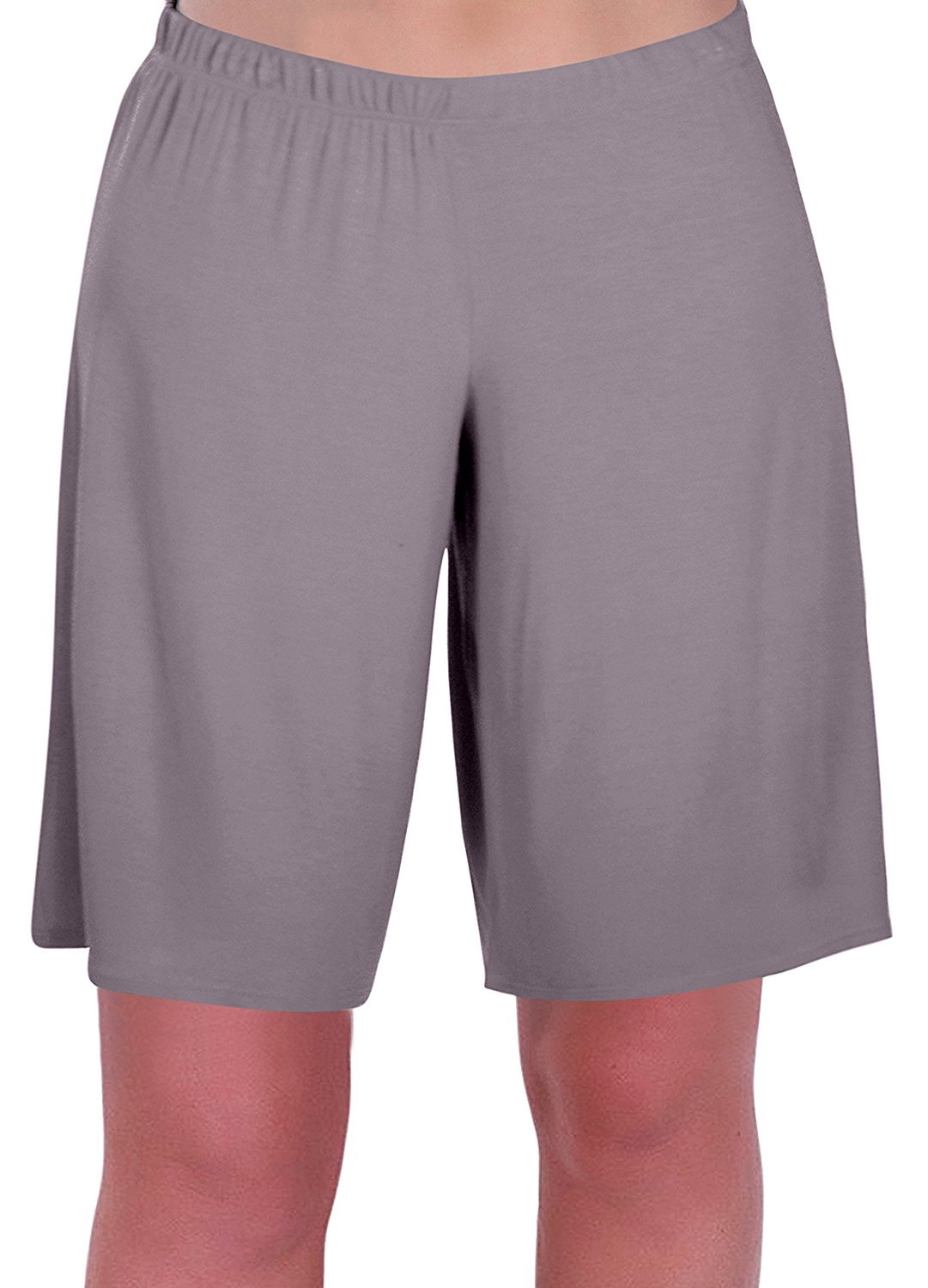 Eye Catch Women's Grey Star Jersey Relaxed Comfort Elasticized Flexi Stretch Shorts Plus Sizes Size 28/30
