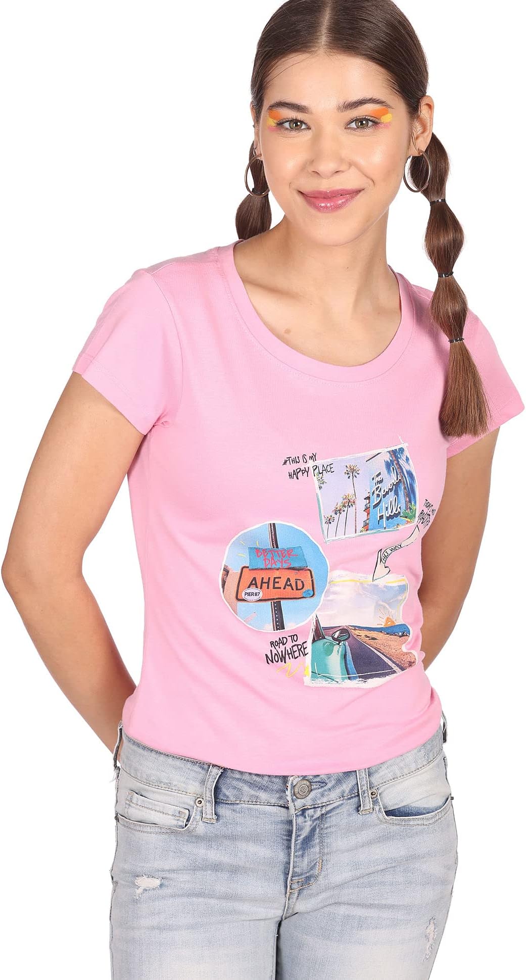 Women's Printed Regular Fit T-Shirts