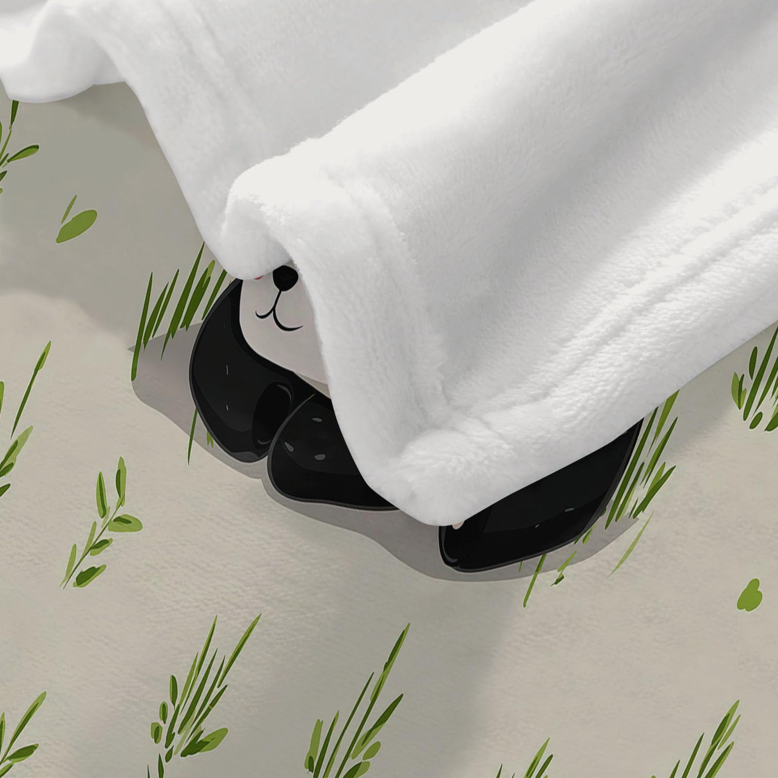 Plaid Couverture Panda Animal De Dessin Animé 180x220 cm Plaid Polaire Flanelle Imprimée 3D Douce Chaude pour Canapé et Lit, Couverture Polaire Décorative Salon et Chambre