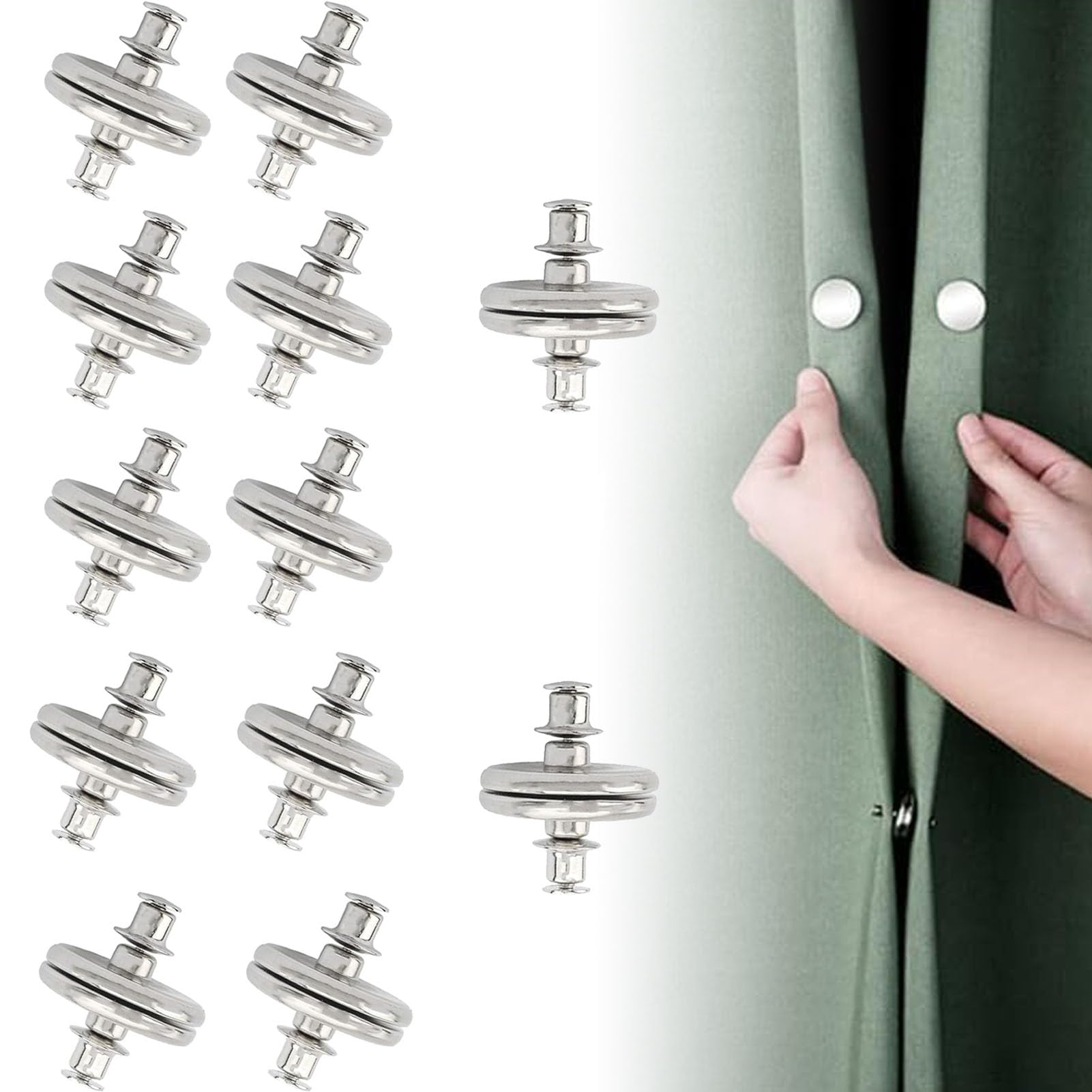 8 Paar Magnet-Verschlüsse Für Verdunkelungsrollos - Einfache Montage Ohne Bohren