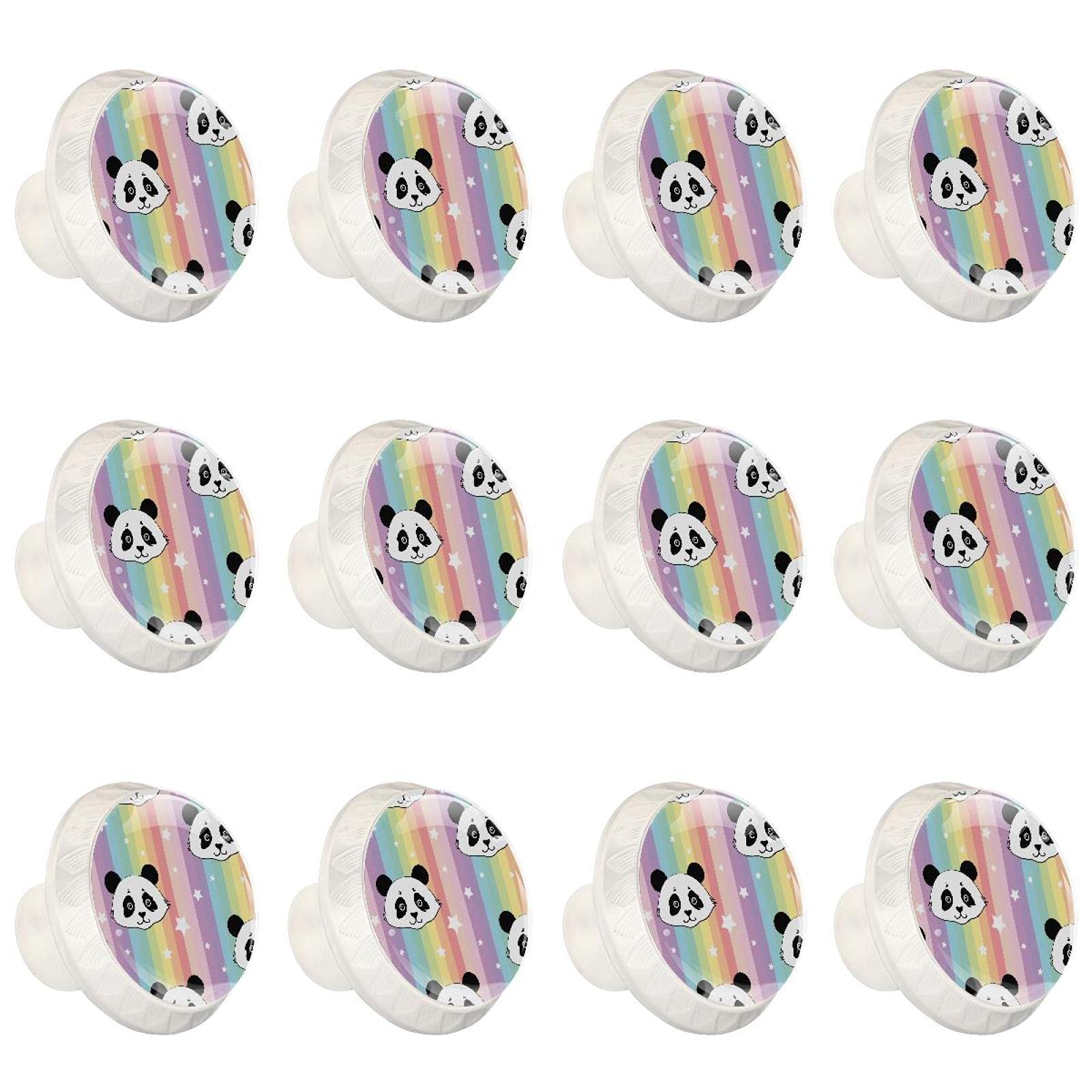 Boutons de placard de cuisine et tiroirs pour décorer une chambre d'enfant avec des pandas