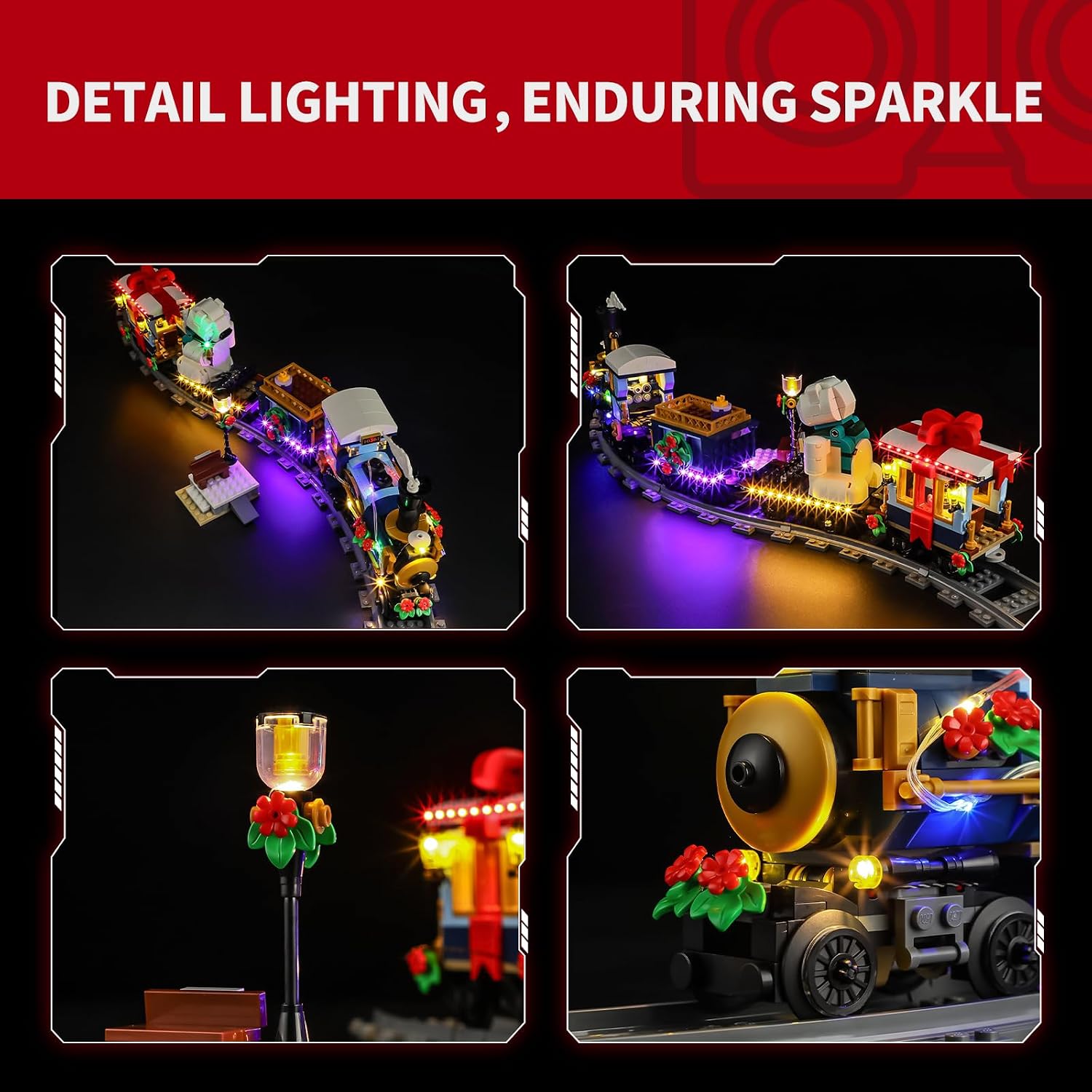 BRIKSMAX 2.0 Light Kit Compatible with Lego Icons Holiday Express Train 10361 Building Sets- LED Lighting Kits (Accessories Only), Cable-Hiding Tech for Display, Gifts & Collectors