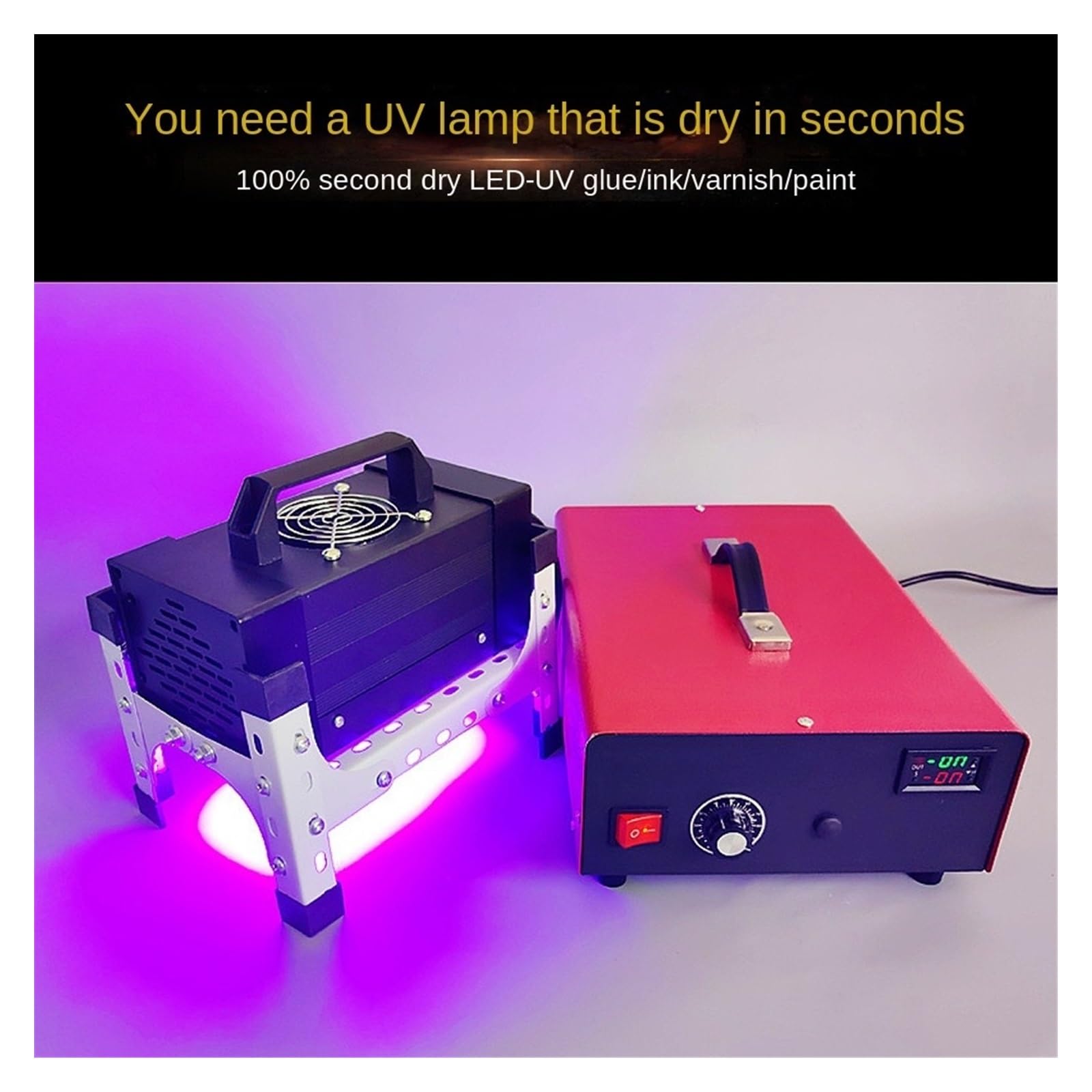 Lampa utwardzająca UV, Moduł lampy UV LED z regulacją mocy 3600 W do drukarki płaskiej DIY Tusz do suchego lakieru Utwardzanie kleju 365nm 395nm 405nm Wentylator Fajne światła