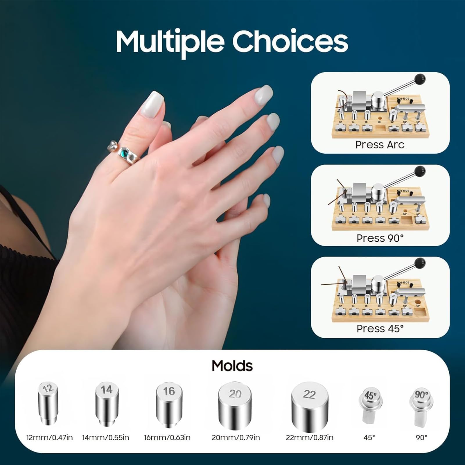 Doblador de Anillos Curvador de Aros para Joyería | Máquina Ajustable para Expandir y Reducir Tamaño para Enrollado de Alambre y Trabajos de Platería