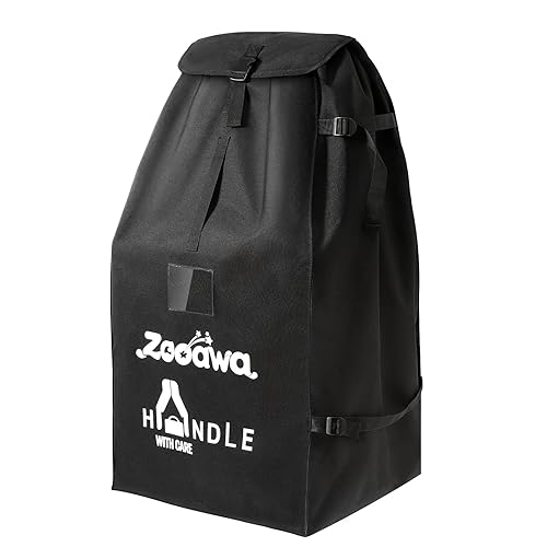 Zooawa Bolsa de viaje para asiento de automóvil, bolsa de viaje plegable para asiento de automóvil con bolsa, bolsa de control impermeable para