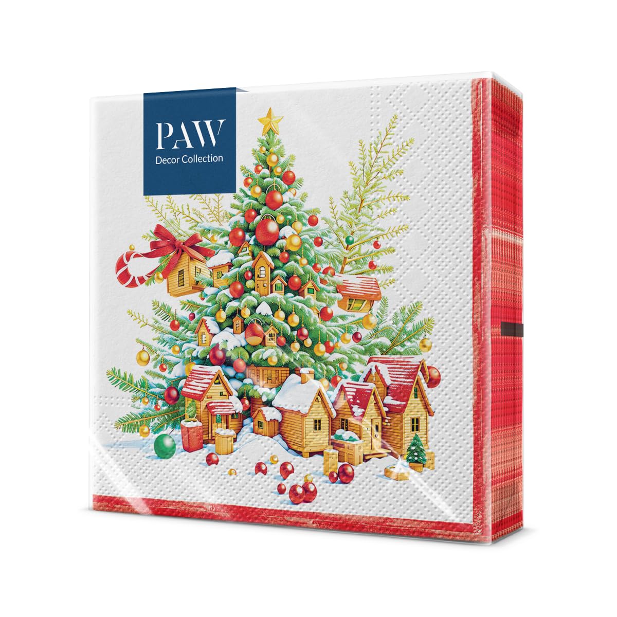 PAW - Servilletas de Papel 3 Capas (33 x 33 cm) | 20 Unidades | Servilletas de Navidad con motivos invernales y navideños | Ideales para la mesa festiva | Color: Christmas Atmosphere — view 8